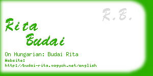 rita budai business card